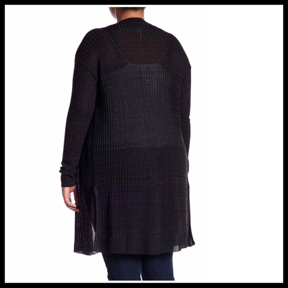 BLACK CARDI LONG LIGHTWEIGHT SUMMER CARDIGAN A2C - Picture 2 of 8